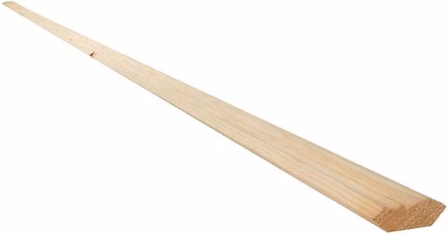 Snowdon Timber Pine Crown Moulding, Brown, Pack of 15, W: 1.2 cm, H: 3.4 cm, L: 240 cm