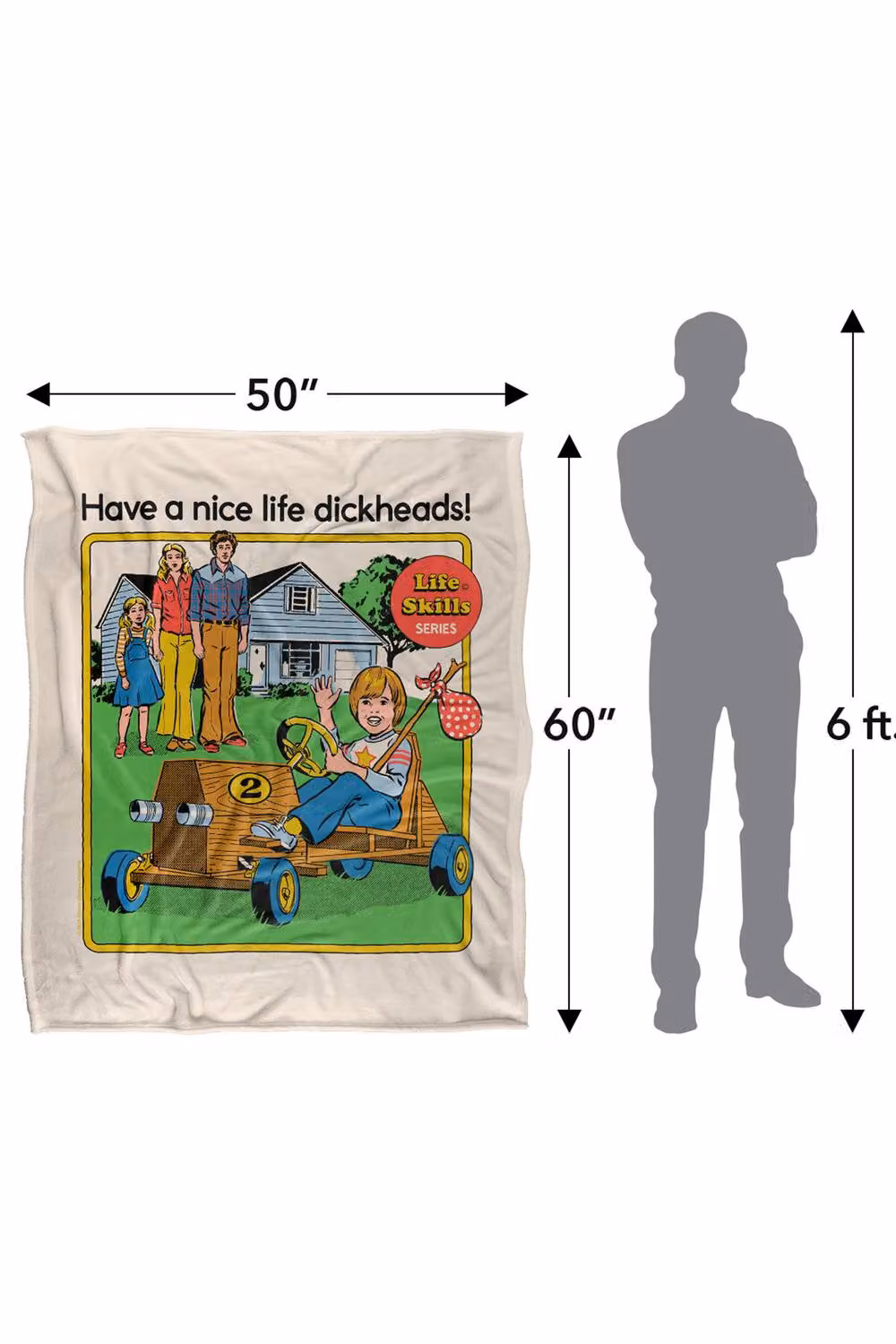 Steven Rhodes Have A Nice Life Multicolour Silky Touch Super Soft Fleece Throw Blanket W/D/H: 152 x 127 cm – 2