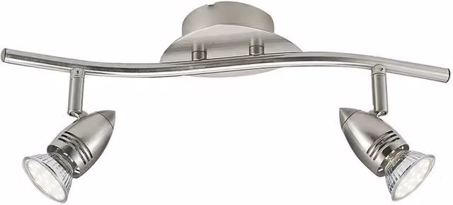 Netlighting SPOT LED Twin Adjustable Ceiling Spotlight in Grey, 400lm, 2700K, W: 39 cm, D: 12 cm