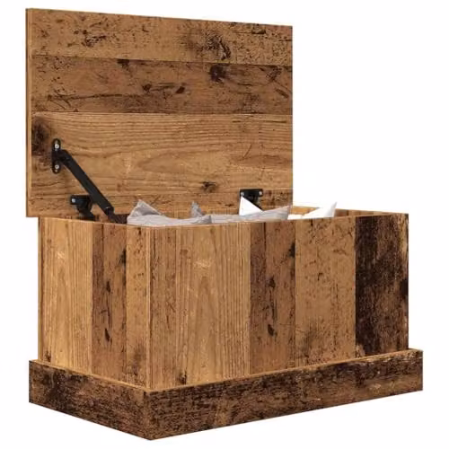 vidaXL Storage Box in Old Wood Brown, W/D/H: 50 x 30 x 28 cm – 4