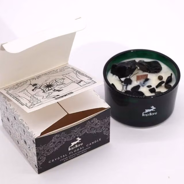 Hop Hare Crystal Magic Flower Candle The Knight of Swords - Grey
