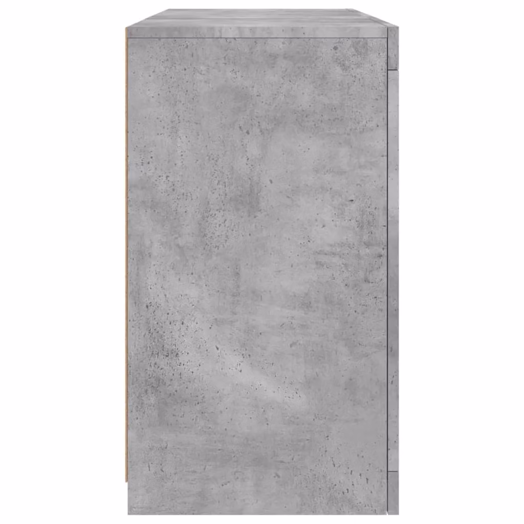 Berkfield Home Modern Sideboard with Integrated LED Lights in Concrete Grey, W/D/H: 123 x 37 x 67 cm – 5