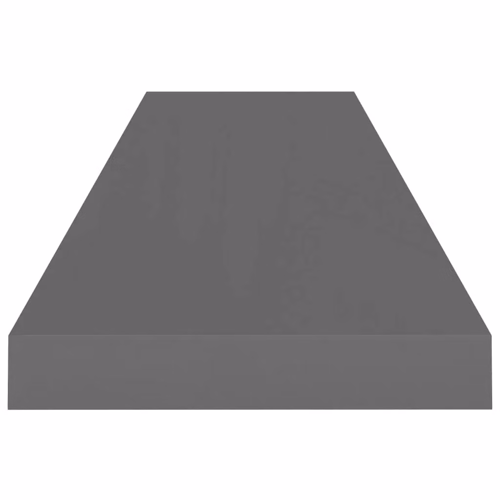 Berkfield Home Set of 2 Floating Wall Shelves in High Gloss Grey, W/D/H: 90 x 23.5 x 3.8 cm – 4