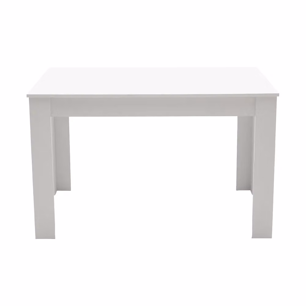 Living and Home Modern Rectangular White Wooden Dining Table – 2