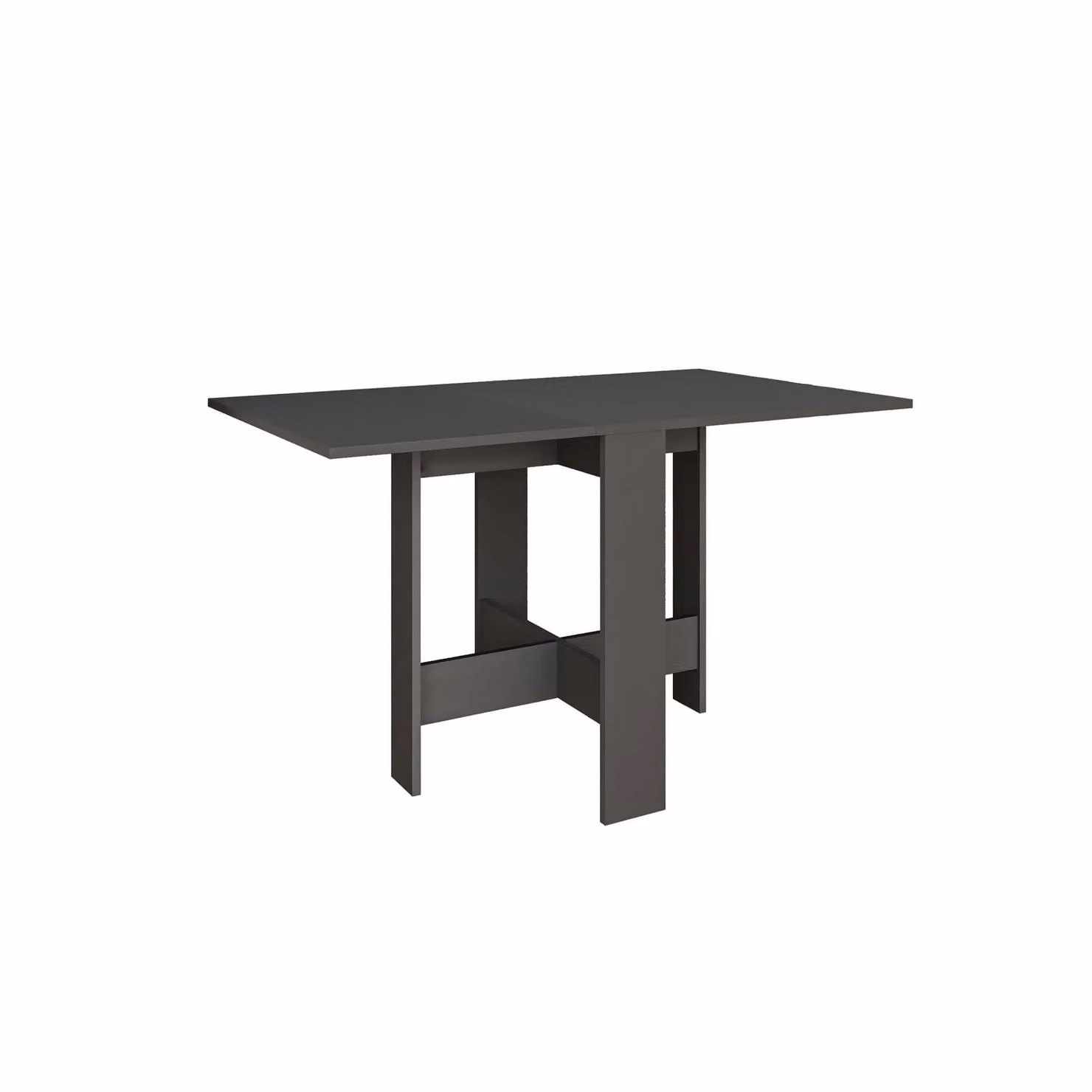 Decortie Artemio Modern Rectangular Folding Dining Table in Anthracite Grey, W: 130 cm, D: 76 cm, H: 73.4 cm – 2