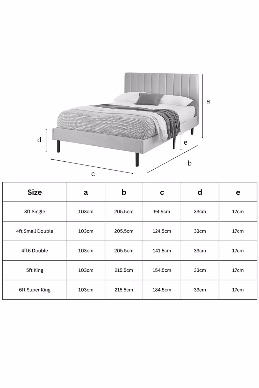 Aspire Rosella Velvet Upholstered Bed in Beige, W/D/H: 140 x 200 cm – 2