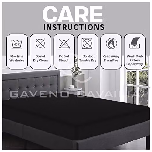 Smart Living Luxury Polycotton Bed Linen Set in Black, King Size (180 x 200 cm) – 2