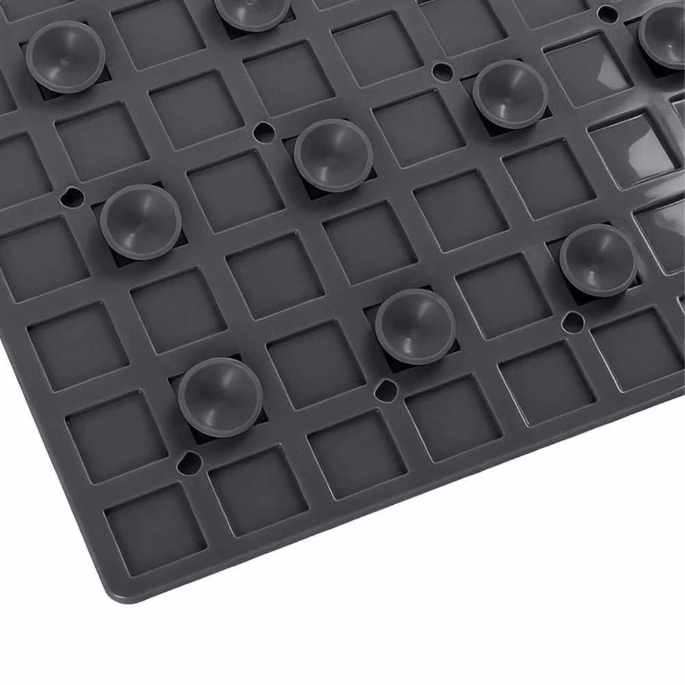 NESTLUNE Black Non-Slip Bathtub Mat with Strong Suction Cups, W: 100 cm, D: 40 cm – 4