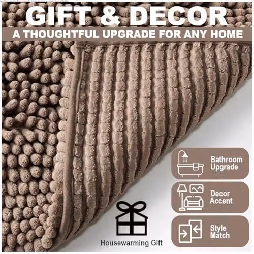 Gaveno Cavailia Miami Chenille Loop Faux Fur Bath Mat in Camel, W: 50 cm, D: 80 cm – 11