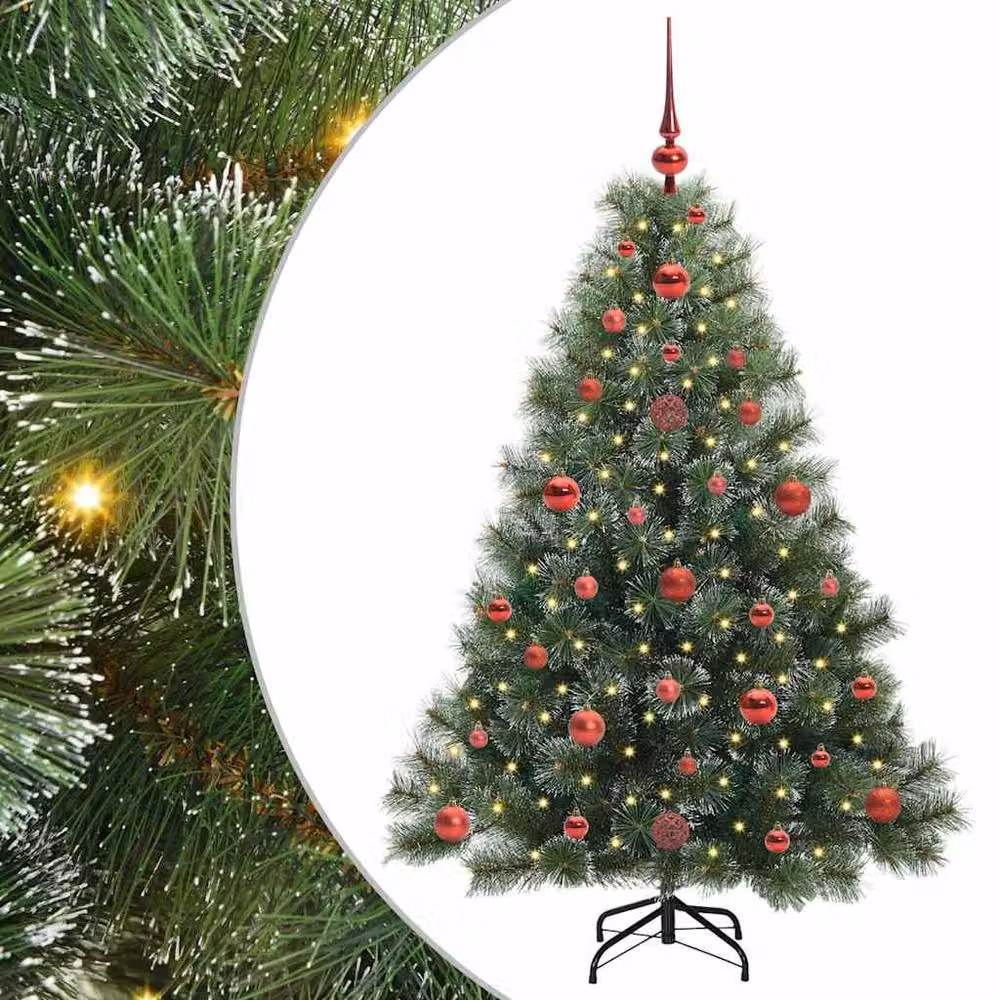 Berkfield Home Artificial Green Christmas Tree with 150 Warm White LEDs, Height: 120 cm – 2