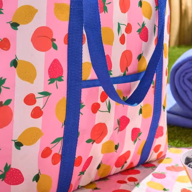 OHS Print Picnic Bag in Pink