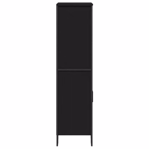 vidaXL Modern Black Highboard Storage Cabinet with Hinged Doors and Open Shelves, W: 79.5 cm, D: 35.5 cm, H: 137.5 cm – 4