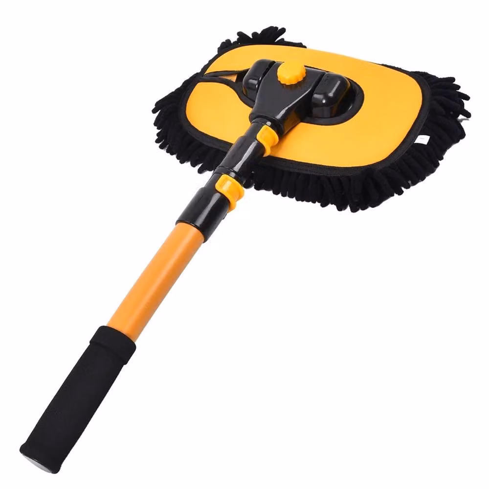Nordara Extendable Microfibre Car and Caravan Wash Brush Cleaning Mop in Yellow and Multicolour – 3