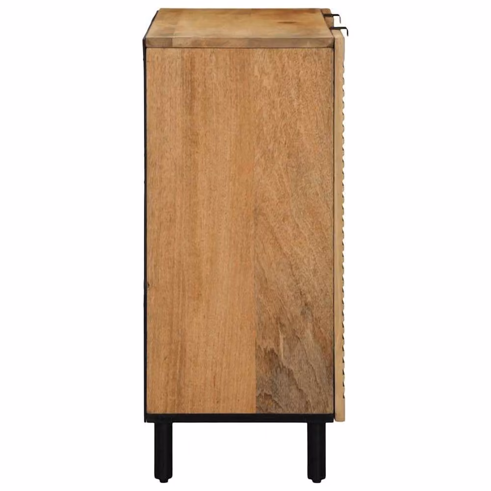 Berkfield Home Brown Mango Wood Geometric Sideboard, W: 90 cm, D: 33 cm, H: 75 cm – 3