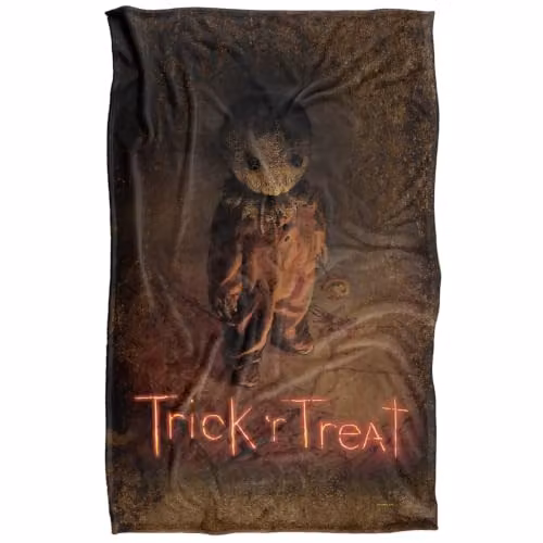Warner Bros. Trick R Treat Poster Silky Touch Super Soft Fleece Throw Blanket, Multicolour, W: 91 cm, D: 147 cm