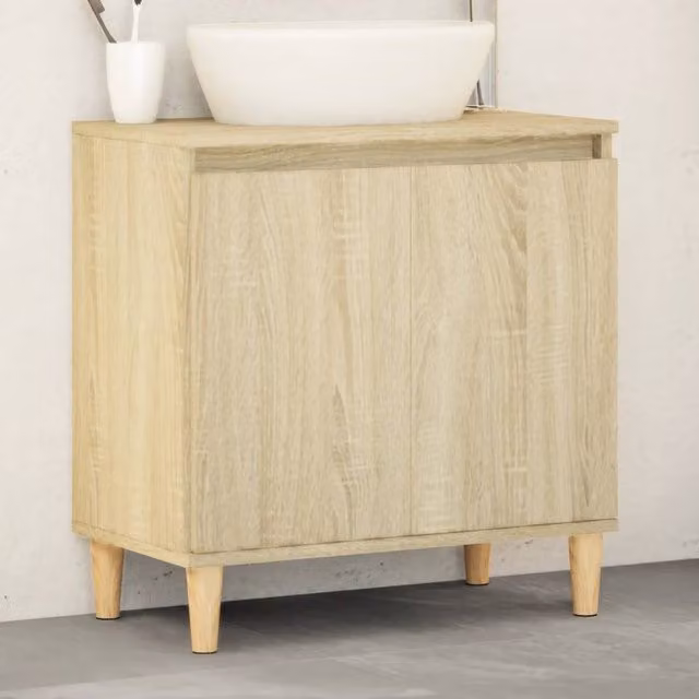 Berkfield Home Sonoma Oak Sink Cabinet, Brown, W: 58 cm, D: 33 cm, H: 60 cm – 1