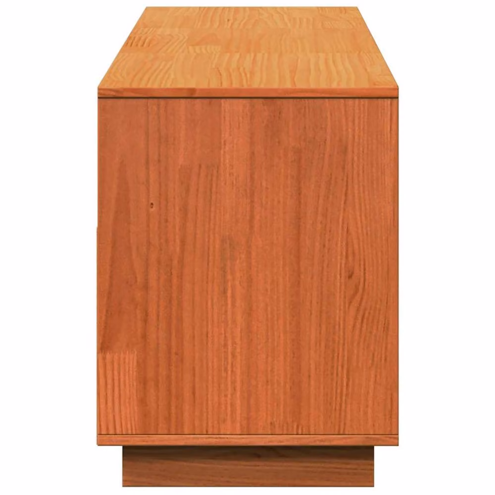 Berkfield Home Wax Brown Solid Wood Pine TV Cabinet, W/D/H: 140 x 37 x 50 cm – 5