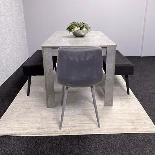KOSY KOALA Grey Wooden Dining Set with Rectangular Table, 2 Chairs and Bench – 2