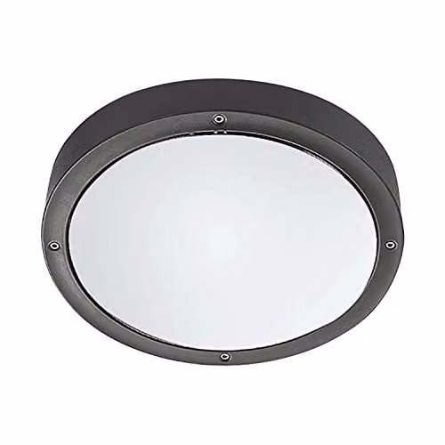 Netlighting Basic Outdoor Flush Ceiling Light in Grey with E27 Socket and IP65 Rating