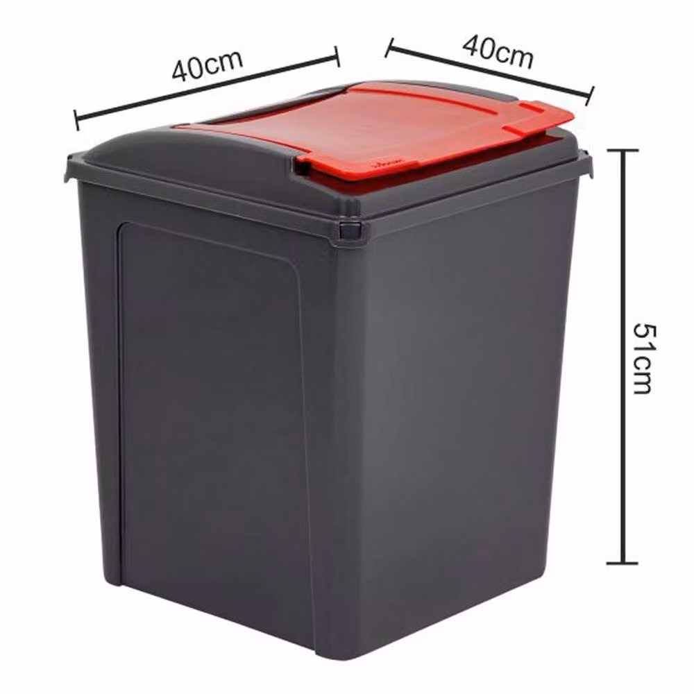 Nordara 50L Plastic Bin with Flip Lid in Dark Grey – 2