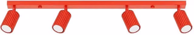 Sollux Lighting minimalist 4-light ceiling lamp in red, W/D/H: 81 x 16.5 x 6.5 cm – 1