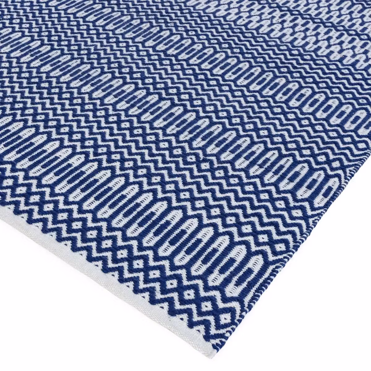 The Rug Shop UK Blue Modern Geometric Handmade Easy to Clean Area Rug W: 200 cm, D: 290 cm – 3