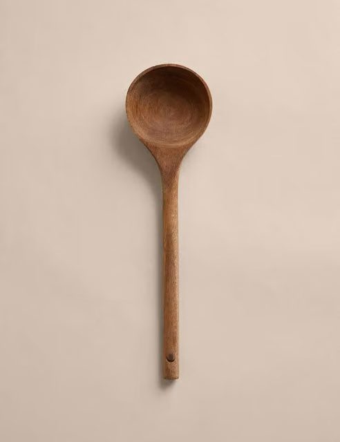 M&S Wooden Ladle in Natural Brown and Beige