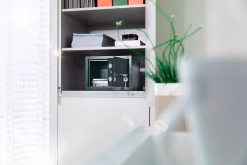 Burg-Wächter Pure-Safe PS 110 K Furniture Safe with Key and Shelf, Anthracite – 2