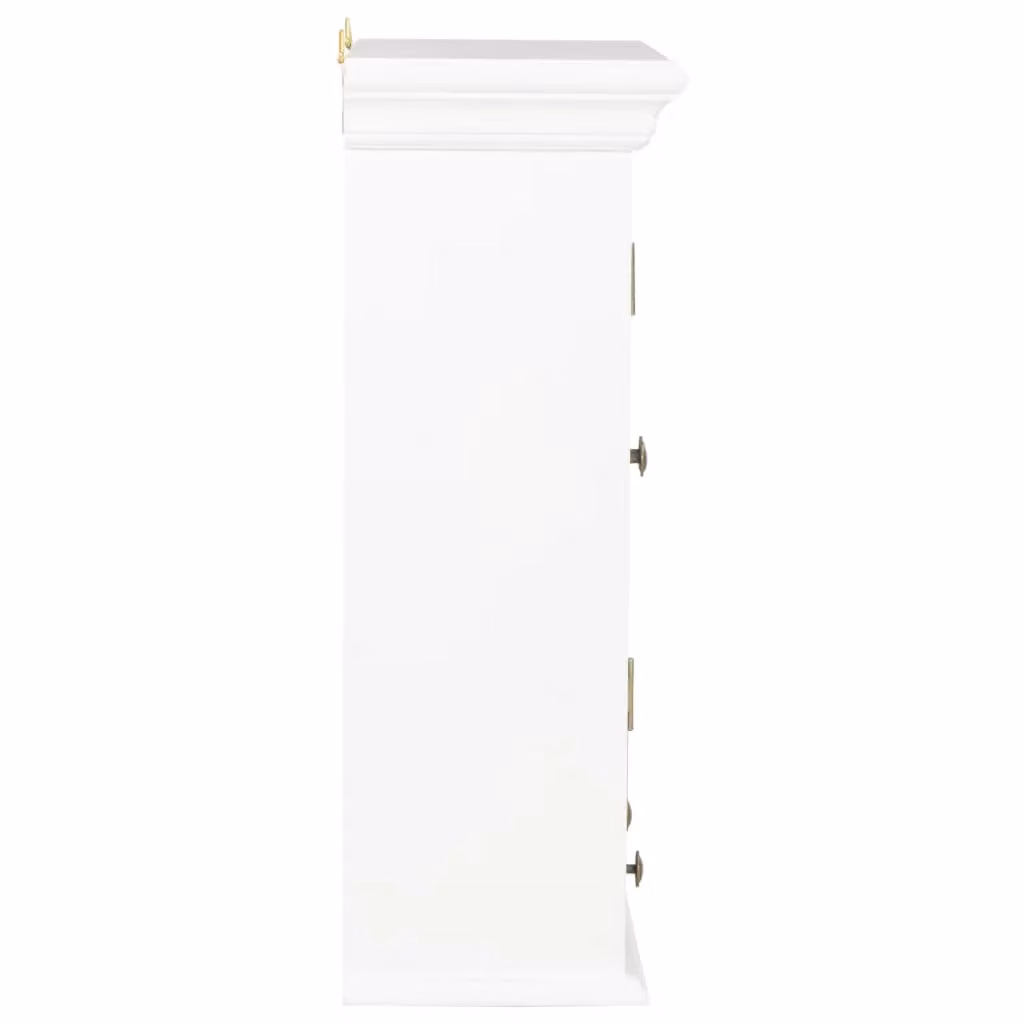 Berkfield Home White Wall Mounted Cabinet with Hinged Doors and Internal Shelves W/D/H: 49 x 22 x 59 cm – 2