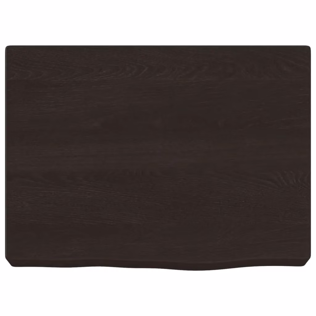 Berkfield Home Live Edge Solid Wood Bathroom Countertop in Dark Brown and Grey, W: 40 cm, D: 30 cm, H: 2-6 cm – 2