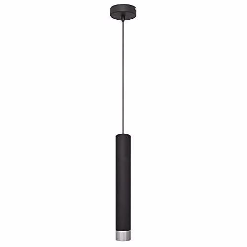 Netlighting Helam Tuba Slim Pendant Ceiling Light in Black and Chrome