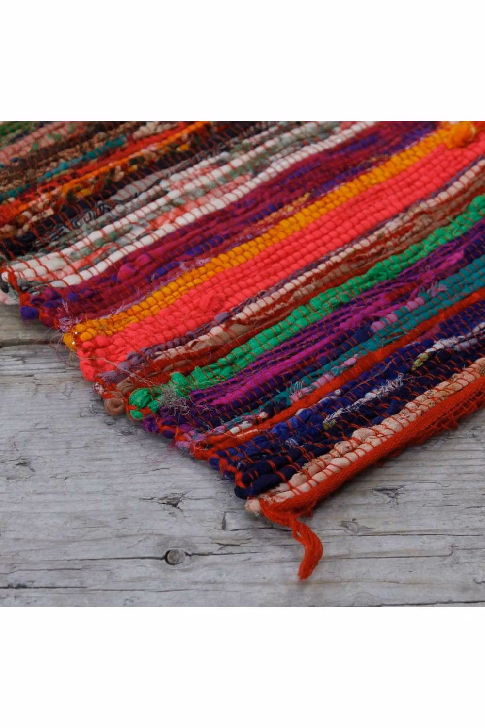 KDMD Red and Multicolour Luxury Boho Rag Rug, W: 150 cm, D: 90 cm – 3