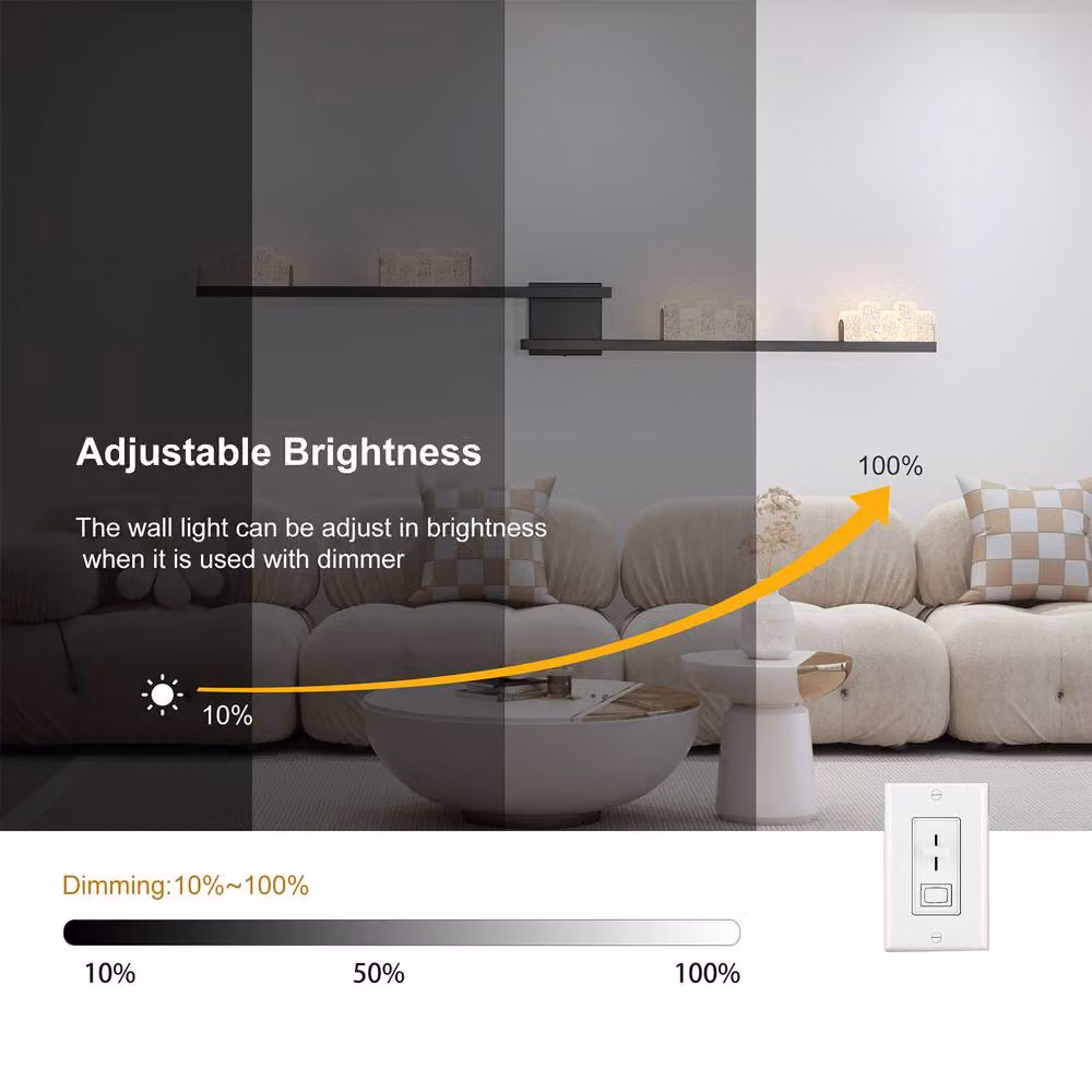 NIVOR 4 Light LED Modern Matte Black Flush Mounted Sconce Wall Lamp – 2