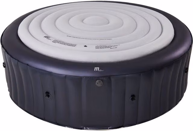 MSpa Carlton 6 Person Round Inflatable Hot Tub in Black