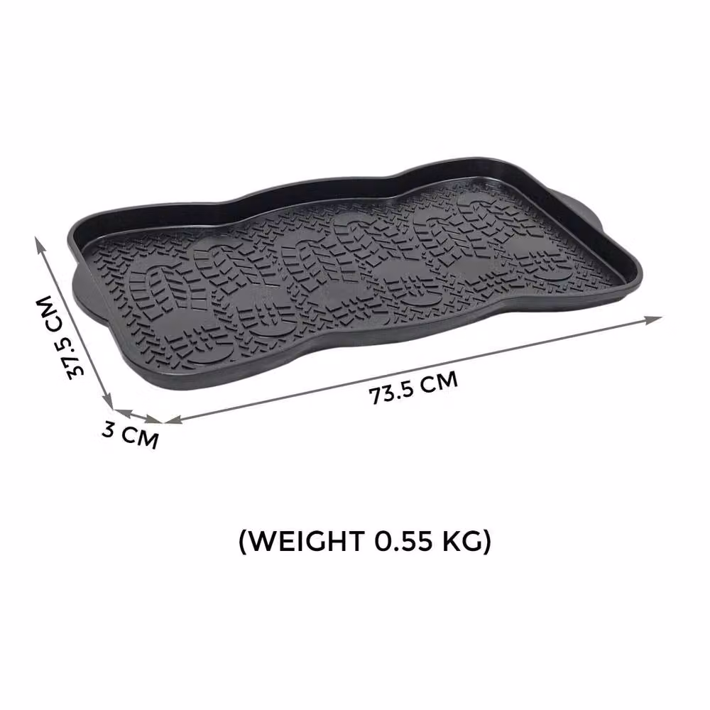 Kelvenix Set of 4 Plastic Shoe Trays in Black – 2