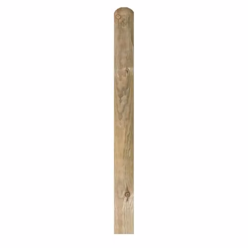 Snowdon Timber Impregnated Round Top Palisade Picket Fence Board, Brown, 2 Pack, W/D/H: 9.5 x 2.0 x 120 cm – 2