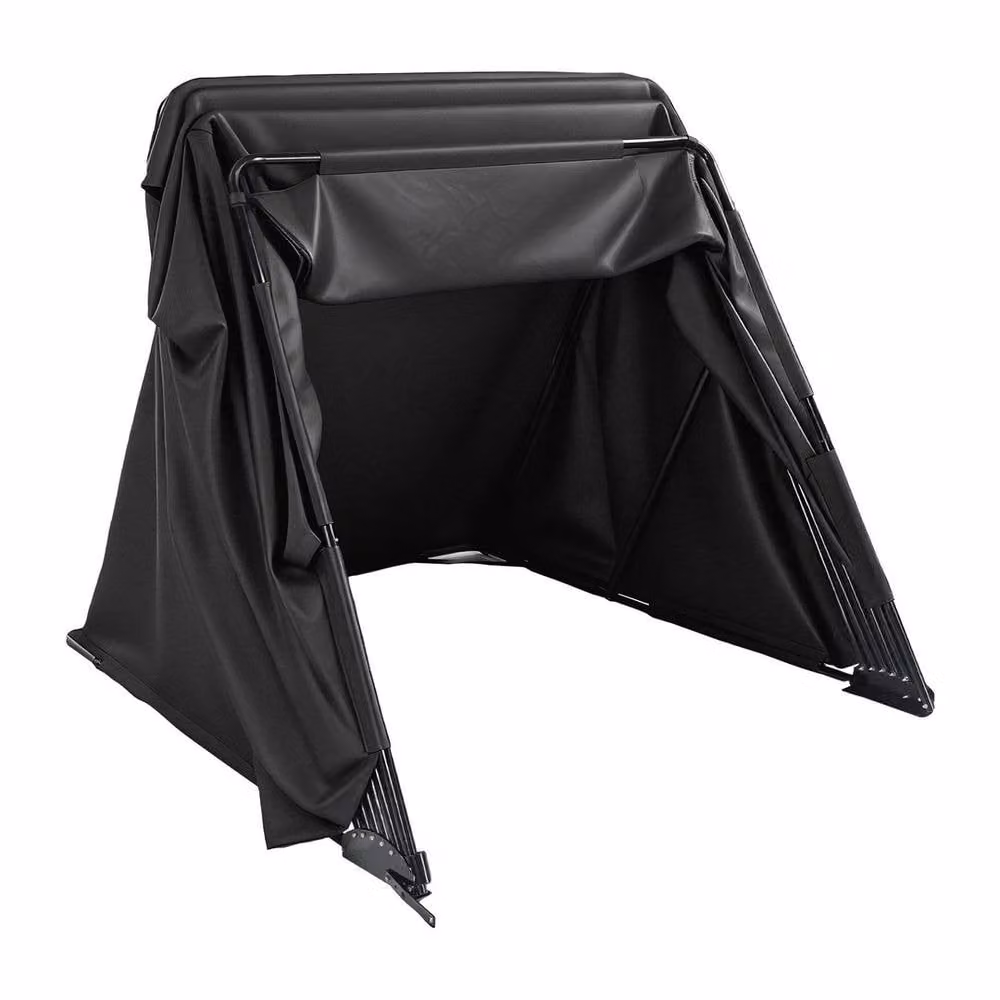 Spetlek Portable Motorcycle Garage Shelter in Black, W: 140 cm, D: 90 cm – 5
