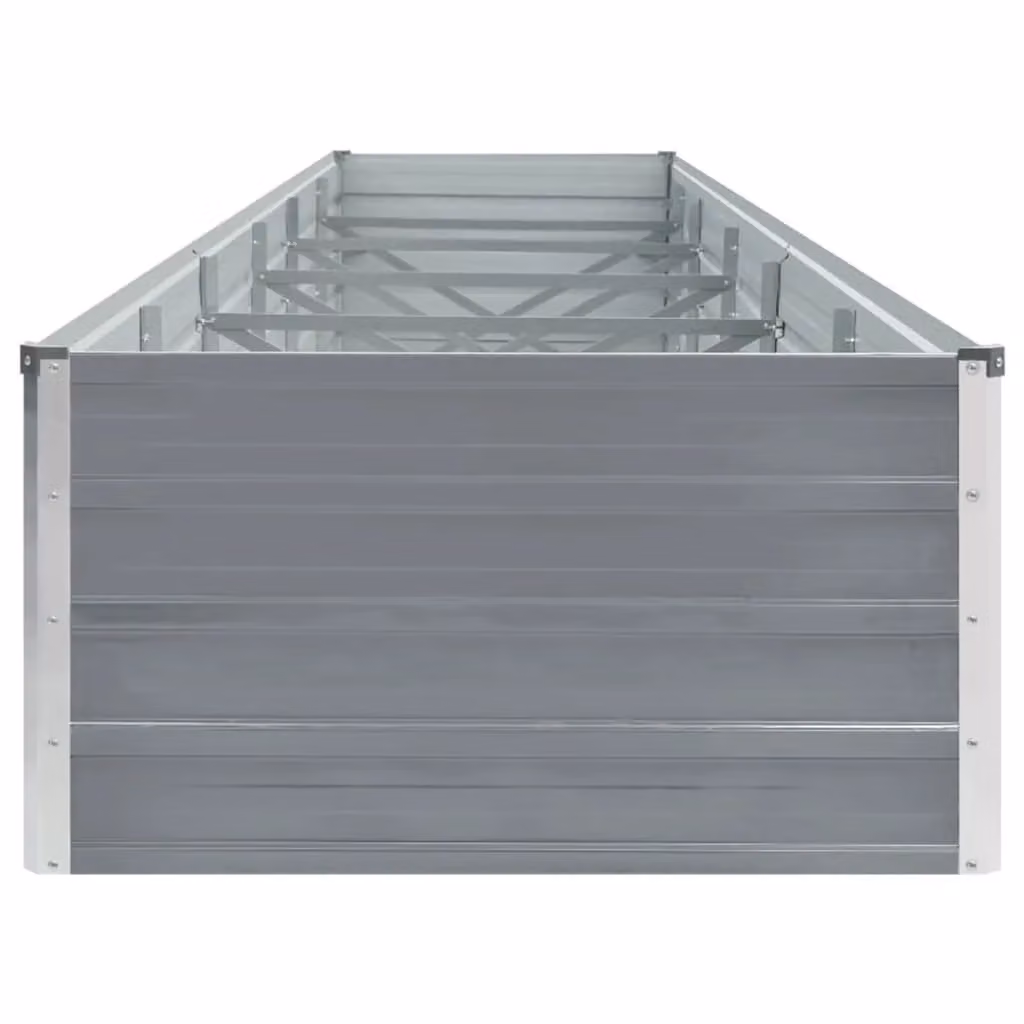 Berkfield Home Garden Galvanised Steel Raised Bed in Grey, W: 480 cm, D: 80 cm, H: 45 cm – 2