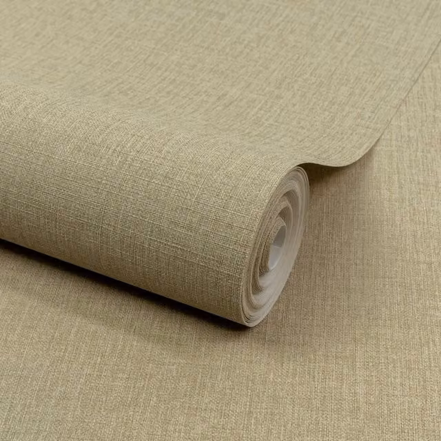 Grandeco Boutique Trente Linen Effect Luxury Embossed Wallpaper in Green – 1