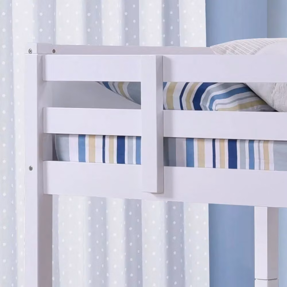 Rest Relax Belleville White Solid Wood Two-Level Bunk Bed Frame with Drawers, W/D/H: 90 x 190 cm – 1