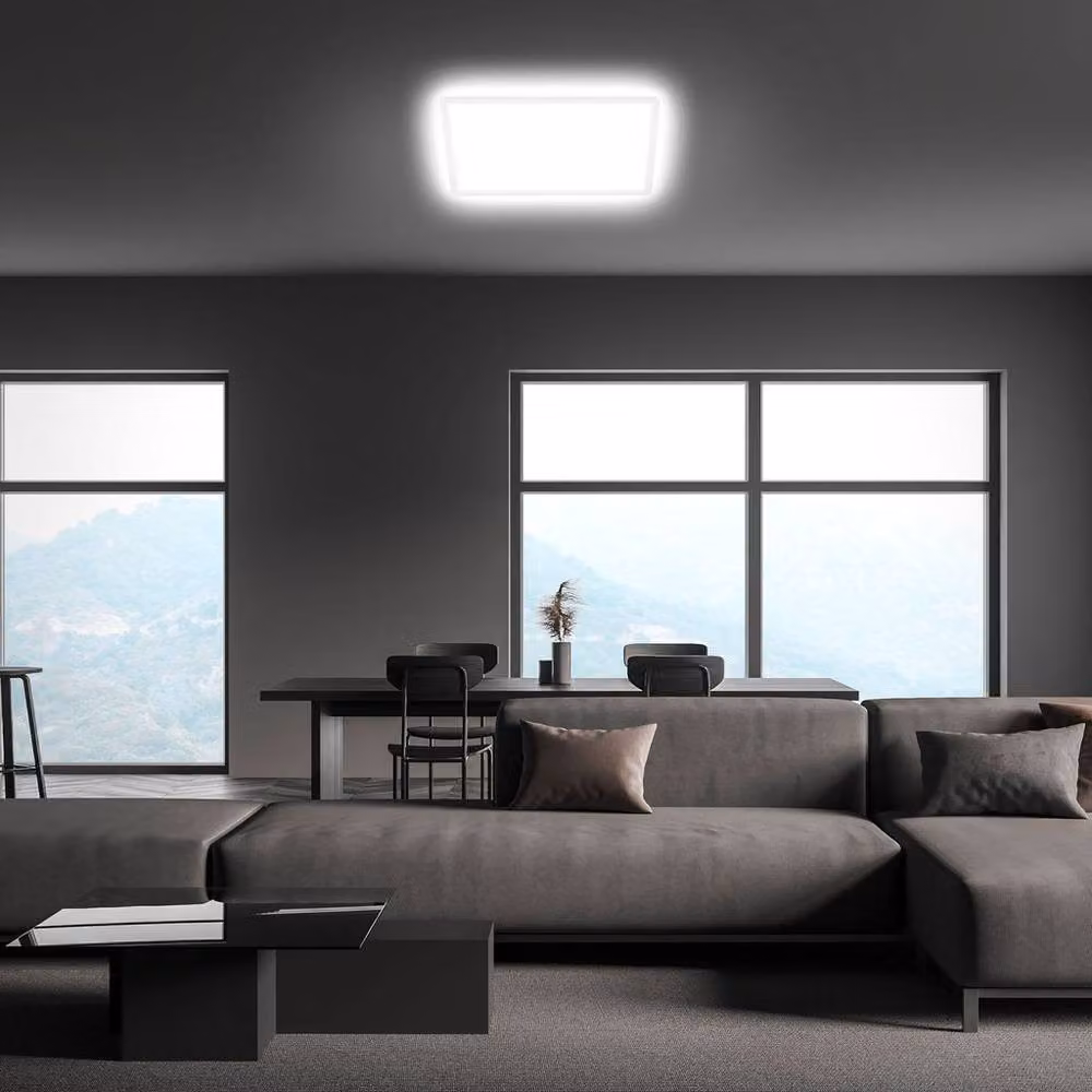 Briloner White Square Slim LED Ceiling Light with Indirect Lighting, W/D/H: 42 x 42 x 3 cm – 3