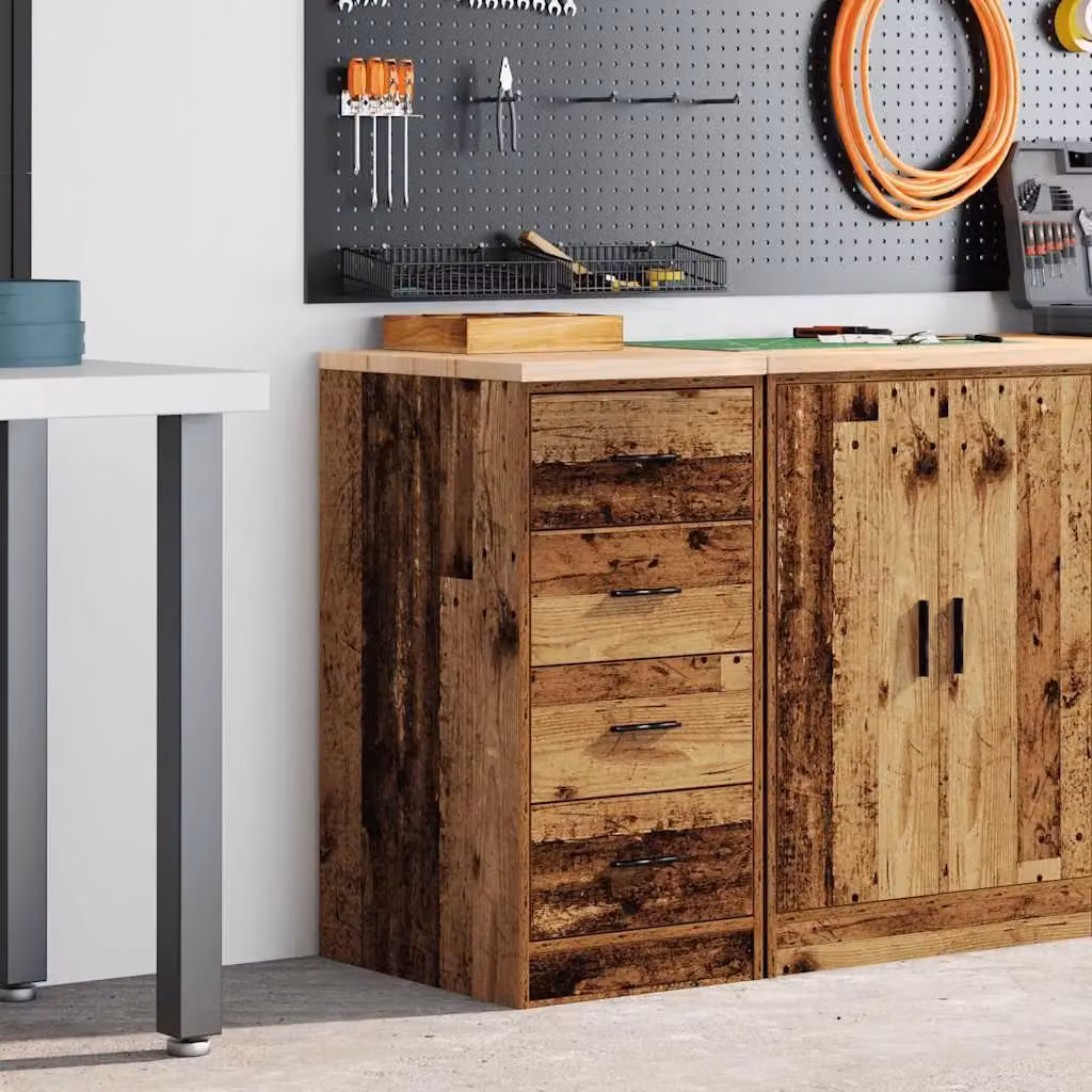 Berkfield Home Garage Storage Cabinet in Brown Solid Pine Wood, W/D/H: 40 x 51 x 85 cm – 3