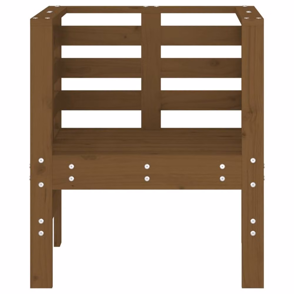 Berkfield Home Beautiful Modern Garden Chairs, Set of 2, Honey Brown Solid Pine Wood, W/D/H: 61.5 x 53 x 71 cm – 4