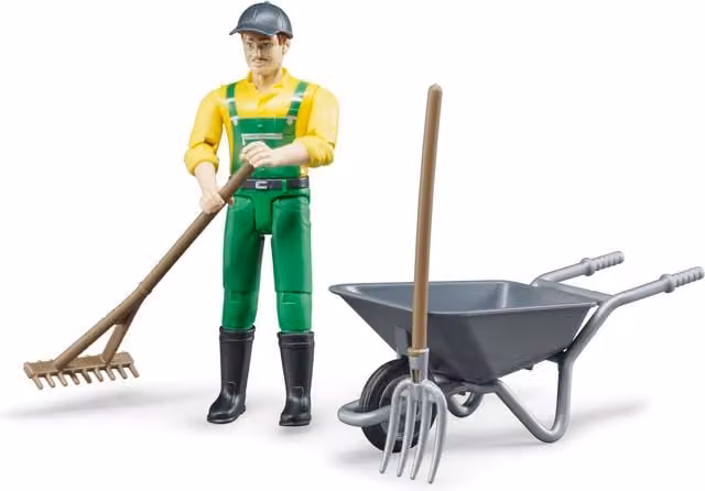 Bruder bworld Farmer Blue Detailed Vehicle and Playset Model 1:16 Scale