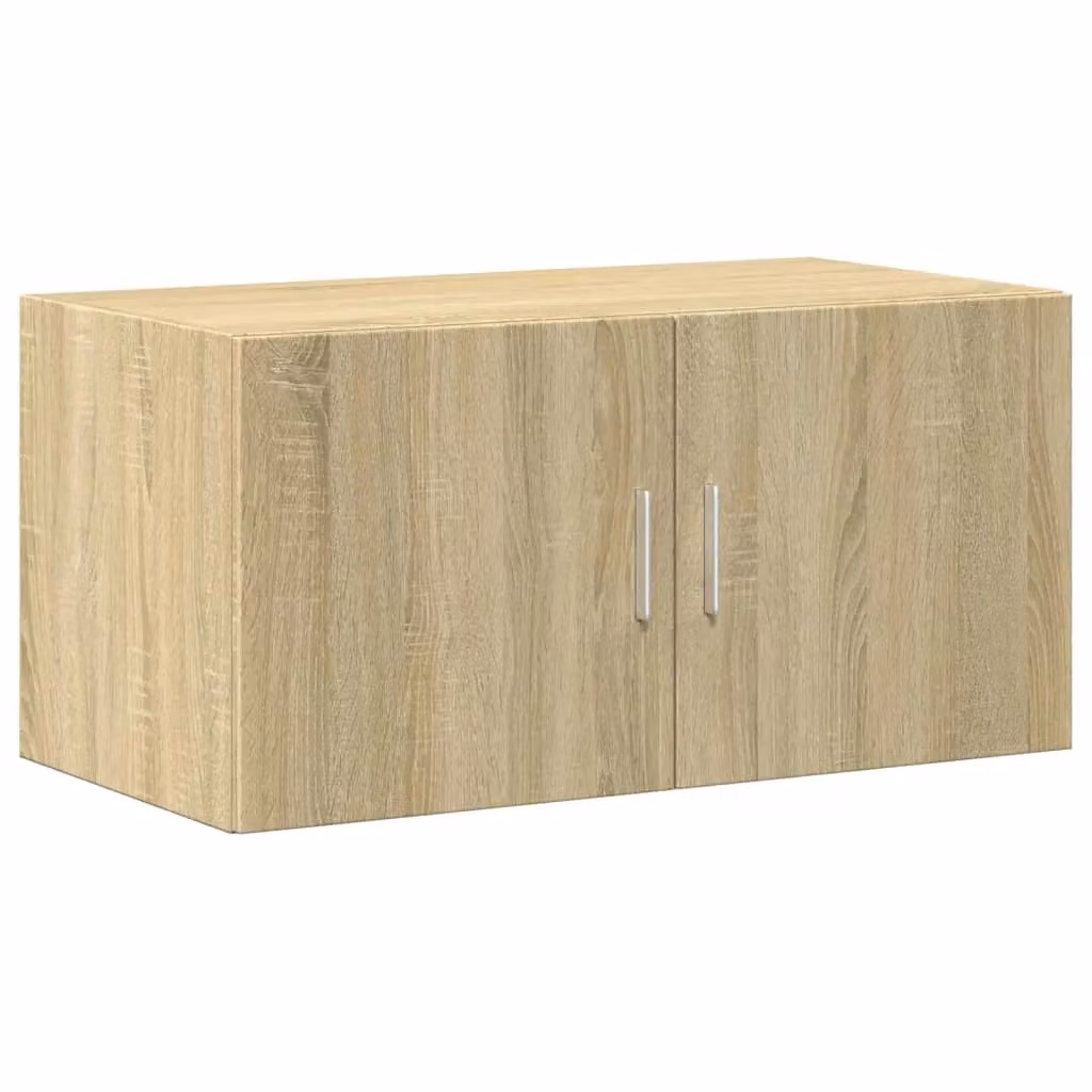 Berkfield Home Sonoma Oak Wall Cabinet in Brown, W: 80 cm, D: 42.5 cm, H: 40 cm – 2