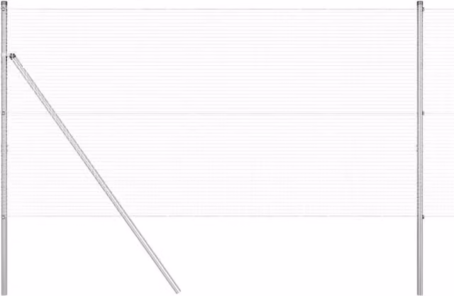 Berkfield Home Galvanised Steel Round Fence Post Set in Silver, 25 m (Set of 2)