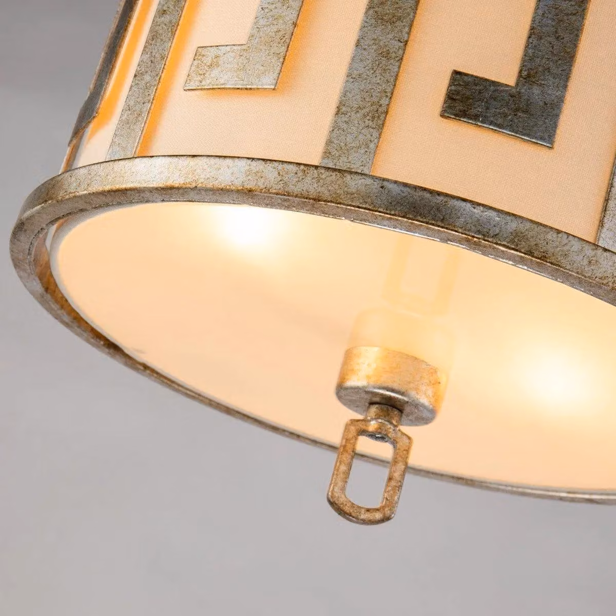Netlighting Lemuria 2 Light Medium Round Duo-Mount Pendant Light in Gold and White with E27 Socket – 2