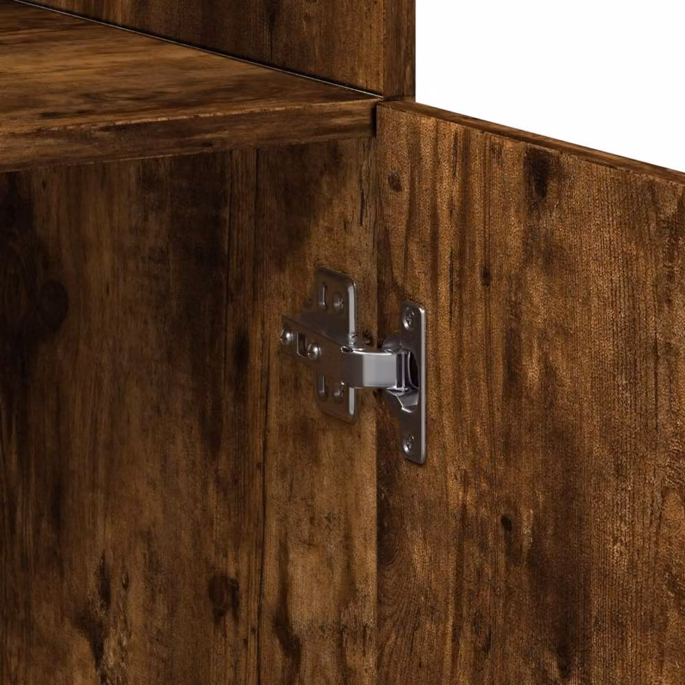 Berkfield Home Modern Smoked Oak Highboard in Brown, W/D/H: 80 x 42.5 x 185 cm – 3