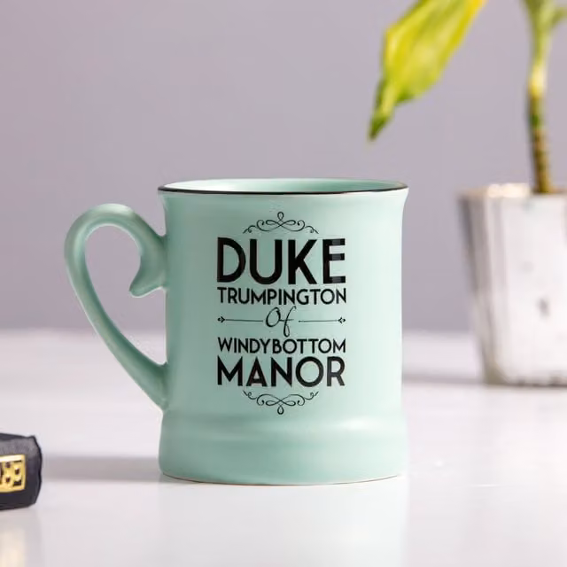 Boxer Gifts Duke Trumpington Victoriana Mug in Blue