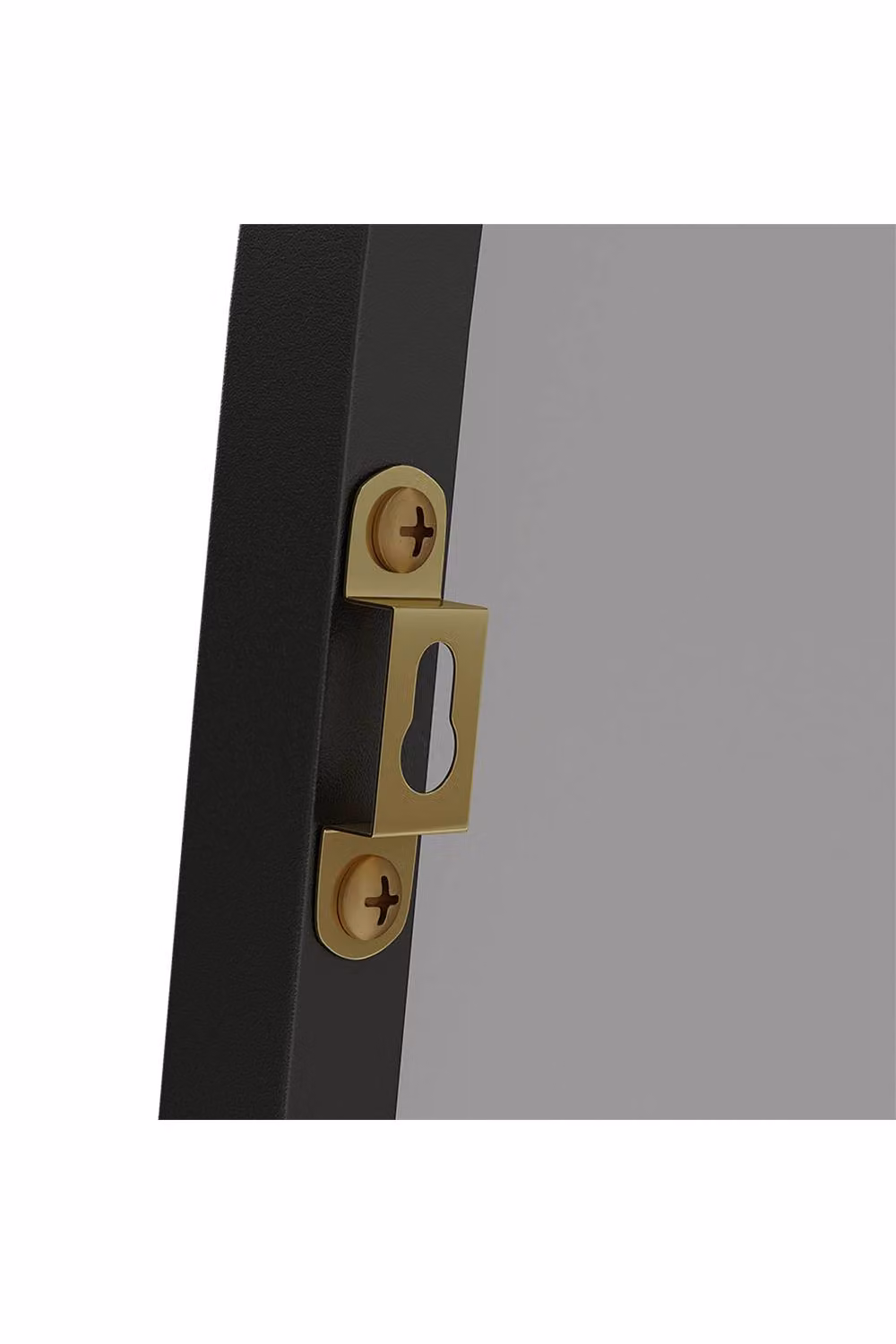 Garden Sanctuary Modern Arched Metal Floor Mirror in Black – 4